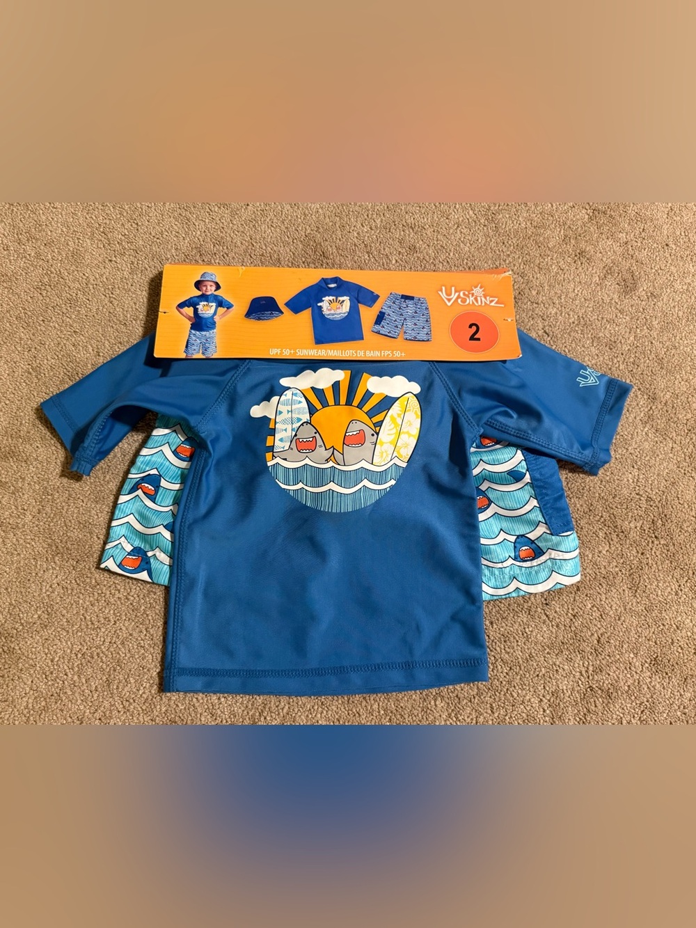 UV Skinz 3 piece swim set size 2
